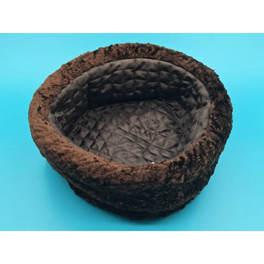 Chapeaux‎ Classiques Fur Blend Hat Brown Canada Viscose Rayonne /w Pin Winter